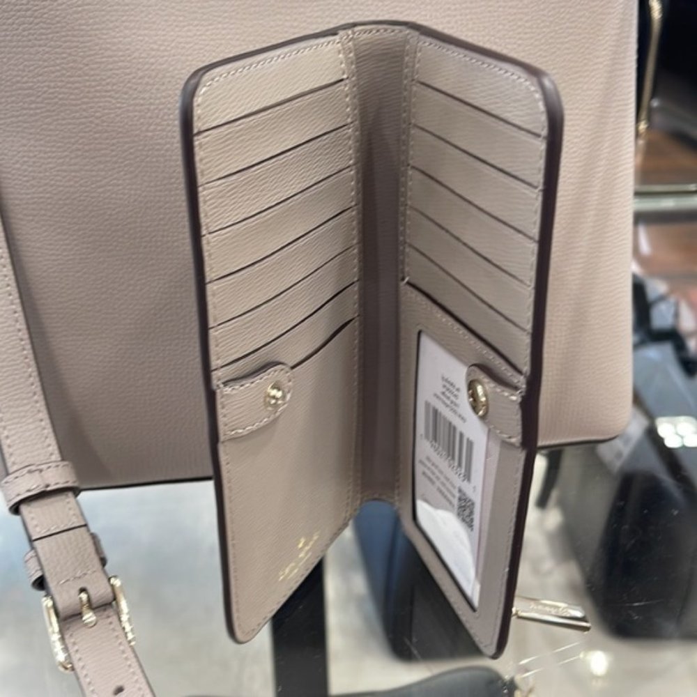 Kate Spade Darcy Large Slim Bifold Wallet Warm Taupe - Picture 6 of 16